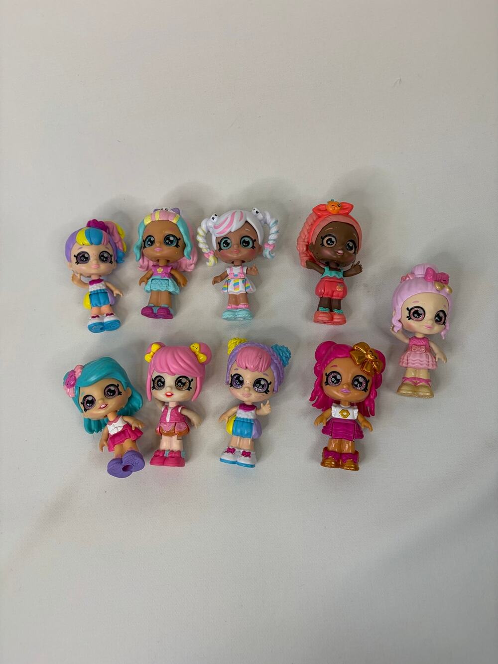 Kindi Kids Mini 4" Dolls Rainbow Besties Lightly Loved Lot of 9